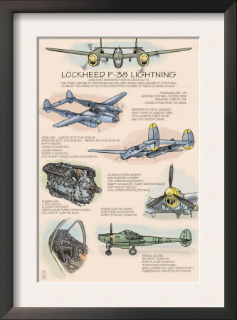 P-38 Lightning Technical, C.2009 by Lantern Press Pricing Limited Edition Print image