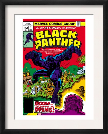 Black Panther #7 Cover: Black Panther Fighting by Jack Kirby Pricing Limited Edition Print image