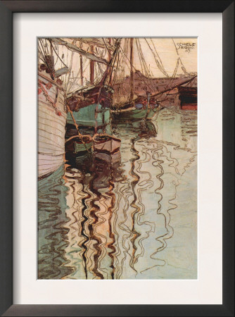 Sailboats In Wollenbewegten Water by Egon Schiele Pricing Limited Edition Print image