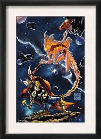 Stormbreaker: The Saga Of Beta Ray Bill #3 Cover: Stardust And Beta-Ray Bill Flying by Andrea Divito Pricing Limited Edition Print image
