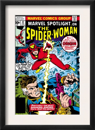 Marvel Spotlight: Spider-Woman #32 Cover: Spider Woman And Nick Fury Fighting by Sal Buscema Pricing Limited Edition Print image