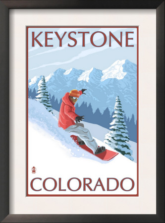 Snowboarder - Keystone, Colorado, C.2008 by Lantern Press Pricing Limited Edition Print image