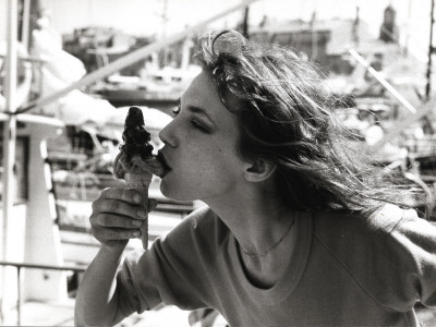 Jane Birkin By The Saint-Tropez Harbor, June 1977 by Luc Fournol Pricing Limited Edition Print image