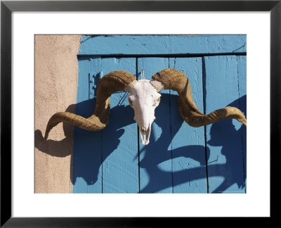 Ram's Head On Blue Door, New Mexico by Alan Veldenzer Pricing Limited Edition Print image
