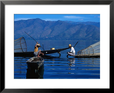 Fishermen, Inle Lake, Burma by Sandy Ostroff Pricing Limited Edition Print image