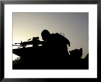 A Gunner Looks Through The Sights Of His Squad Automatic Weapon by Stocktrek Images Pricing Limited Edition Print image
