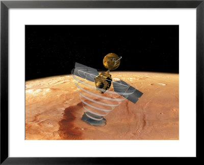 Artist's Conception Of Orbit Insertion By Mars Reconnaissance Orbiter by Stocktrek Images Pricing Limited Edition Print image