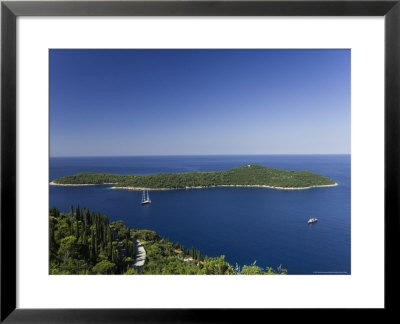 Yacht Moored Off The Dalmatian Coast, Croatia by Graham Lawrence Pricing Limited Edition Print image