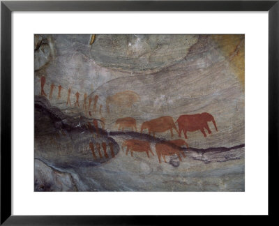Rock Paintings, Matopo Park, Zimbabwe, Africa by I Vanderharst Pricing Limited Edition Print image