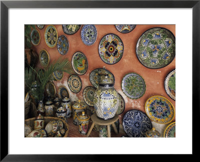 Talavera Pottery On Display, Puerto Vallarta, Mexico by John & Lisa Merrill Pricing Limited Edition Print image