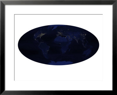 Earth's Human-Generated Nighttime Lights For The Calendar Year 2003 by Stocktrek Images Pricing Limited Edition Print image