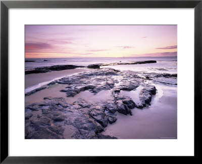 Sunrise Over North Sea From Bamburgh Beach, Bamburgh, Northumberland, England, United Kingdom by Lee Frost Pricing Limited Edition Print image