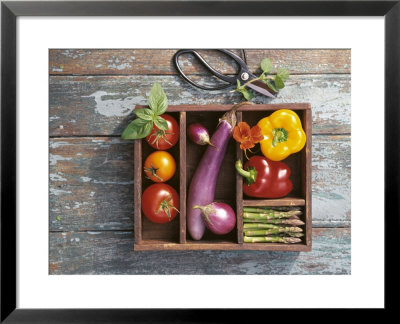 Vegetables In Wooden Crate by James Carrier Pricing Limited Edition Print image