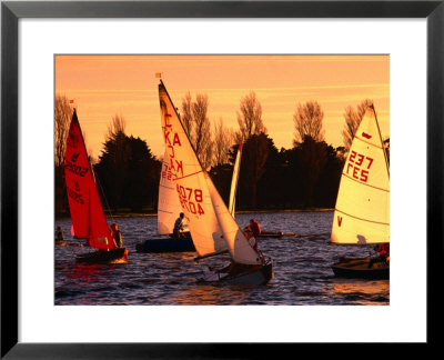 Small Yachts Sailing Around Albert Park Lake, Melbourne, Australia by John Banagan Pricing Limited Edition Print image