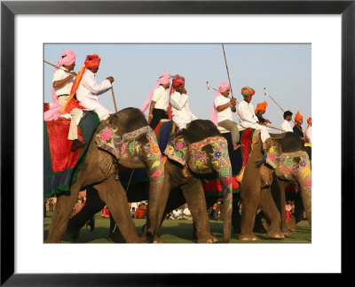 Elephant Polo At The Elephant Festival by John Sones Pricing Limited Edition Print image