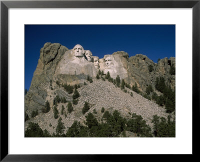 View Of Mount Rushmore Over The Tree Tops, Mount Rushmore, South Dakota by Marcia Kebbon Pricing Limited Edition Print image