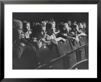 Children Viewing A Theater Production About A Boy Living In The Us by Nat Farbman Pricing Limited Edition Print image