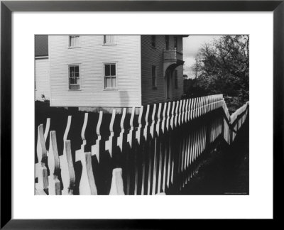 Wooden Picket Fence Surrounding A Building Built In 1850 In A Shaker Community by John Loengard Pricing Limited Edition Print image