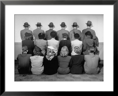 Macy's Department Store Detectives With Their Backs Turned So As Not To Reveal Their Identity by Nina Leen Pricing Limited Edition Print image
