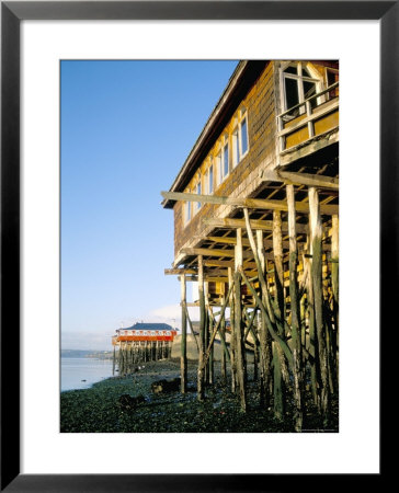 Stilted Buildings, Zone Of Castro, Chiloe, Chile, South America by Geoff Renner Pricing Limited Edition Print image