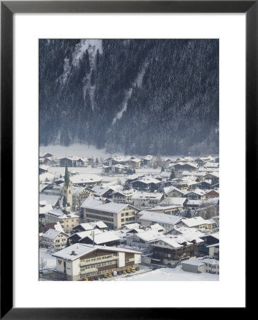 Village Of Mayrhofen Ski Resort, Zillertal Valley, Austrian Tyrol, Austria by Christian Kober Pricing Limited Edition Print image