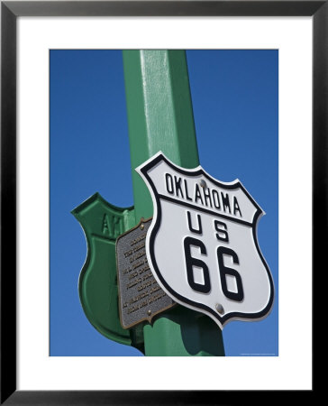 Route 66 Sign, Chandler City, Oklahoma, United States Of America, North America by Richard Cummins Pricing Limited Edition Print image