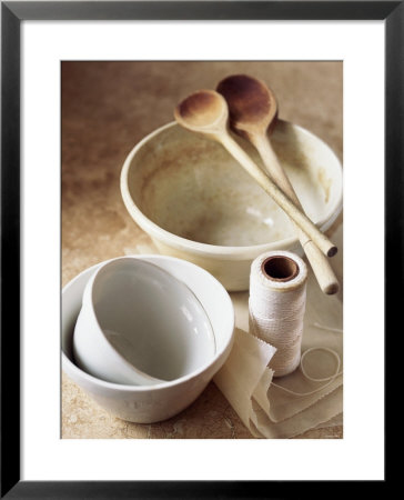 Pudding Basins, Wooden Spoons, Kitchen String, Baking Parchment by Michael Paul Pricing Limited Edition Print image
