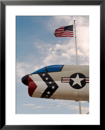 Fighter Jet And Flag Along Us Highway 50, Fallon, Nevada, Usa by Scott T. Smith Pricing Limited Edition Print image
