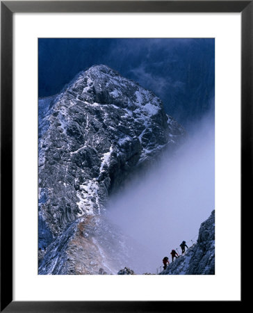Climbers On Summit Ridge Of Mt. Triglav, Triglav National Park, Gorenjska, Slovenia by Grant Dixon Pricing Limited Edition Print image