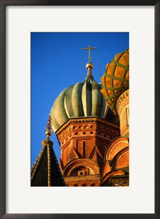 Detail Of Onion Domes Of St Basil's Cathedral, Moscow, Russia by Jonathan Smith Pricing Limited Edition Print image