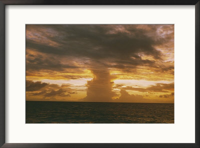 Twilight Sets Off The Coast Of Rongelap Atoll by Emory Kristof Pricing Limited Edition Print image