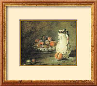 Bowl Of Plums by Jean-Baptiste Simeon Chardin Pricing Limited Edition Print image