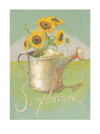 Watering Can With Sunflowers by Thomas Laduke Pricing Limited Edition Print image