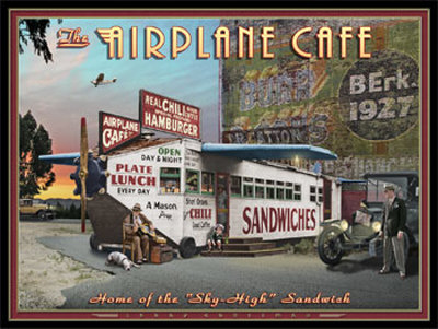 Airplane Café by Larry Grossman Pricing Limited Edition Print image