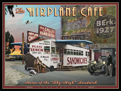 Airplane Cafe by Larry Grossman Pricing Limited Edition Print image