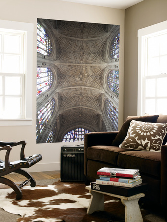 England, Cambridgeshire, Cambridge, King's College Chapel, Ceiling by Steve Vidler Pricing Limited Edition Print image