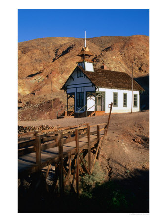Calico School House Belonging To Ghost Town, Mojave Desert, California, Usa by Stephen Saks Pricing Limited Edition Print image