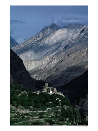 Mountains Of Hunza Dwarfing Altit Fort, Altit, Pakistan by Richard I'anson Pricing Limited Edition Print image