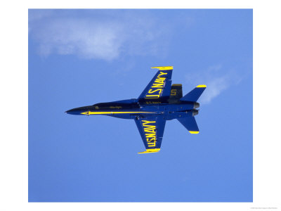 Navy Blue Angels Jet Flies At Andrews Af Base by Mark Reinstein Pricing Limited Edition Print image