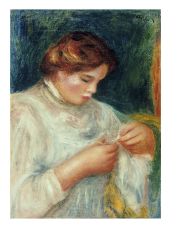 La Couseuse by Pierre-Auguste Renoir Pricing Limited Edition Print image