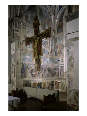 The View Of The Main Chapel With Frescoes by Piero Della Francesca Pricing Limited Edition Print image