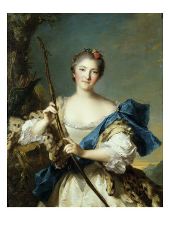 Portrait Of A Lady As Diana by Jean-Marc Nattier Pricing Limited Edition Print image