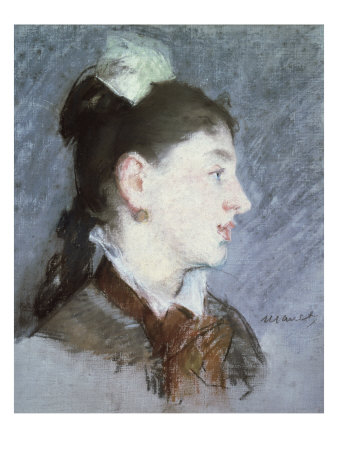 The Young Woman With A Wing Collar Profile by Edouard Manet Pricing Limited Edition Print image