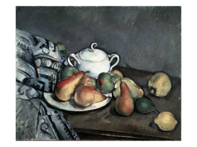 Sugar Bowl, Pears And Cloth by Paul Cézanne Pricing Limited Edition Print image