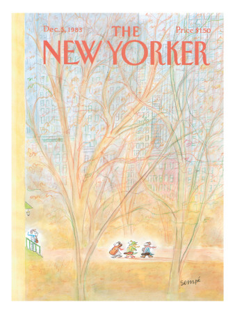 The New Yorker Cover - December 5, 1983 by Jean-Jacques Sempé Pricing Limited Edition Print image