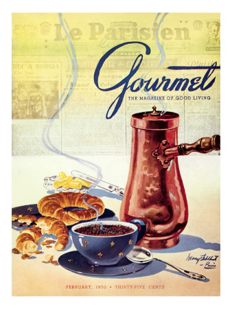 Gourmet Cover - February 1950 by Henry Stahlhut Pricing Limited Edition Print image
