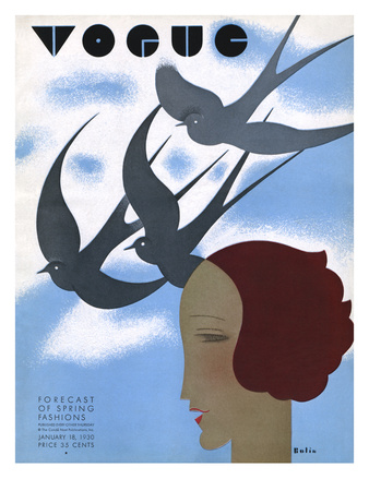 Vogue Cover - February 1930 by William Bolin Pricing Limited Edition Print image
