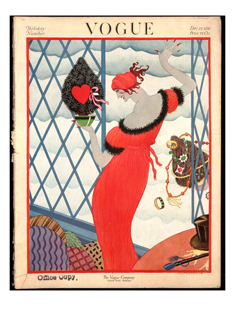 Vogue Cover - December 1921 by Helen Dryden Pricing Limited Edition Print image