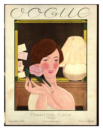 Vogue Cover - December 1924 by Georges Lepape Pricing Limited Edition Print image