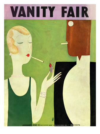 Vanity Fair Cover - January 1930 by Eduardo Garcia Benito Pricing Limited Edition Print image